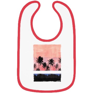 Discover St Lucia Caribbean Vacation Souvenir Palm Tree Bibs