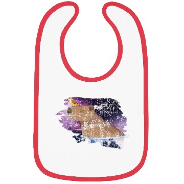 Discover Distressed Capybara And Bird Nature Animal Rodent Bibs