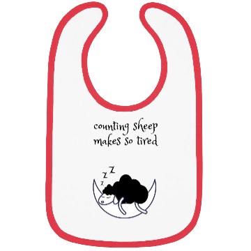 Discover Sheep counting sheep makes you so tired Bibs