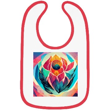 Discover Colorful mandala flower version 4 Bibs