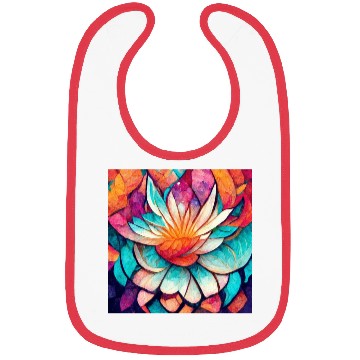 Discover Colorful mandala flower version 3 Bibs