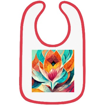 Discover Colorful mandala flower version 8 Bibs
