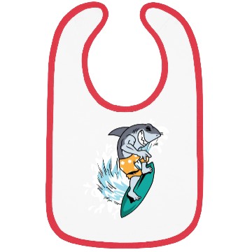 Discover Surfing Shark Wind Surfer Gift Bibs
