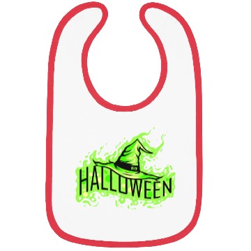 Discover Green Witch Hat Costume For Halloween Bibs