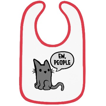 Discover comic cat ew people Bibs