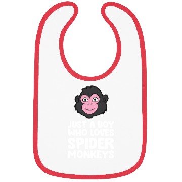 Discover Just a Boy Who Loves Spider Monkeys Bibs