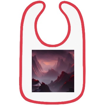Discover Red Mountains on a Alien Planet Bibs
