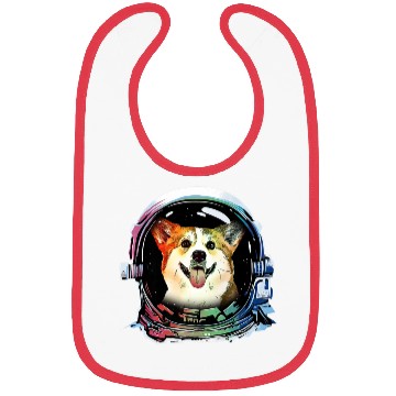 Discover Funny Corgi Dog Astronaut Dog Lover Bibs