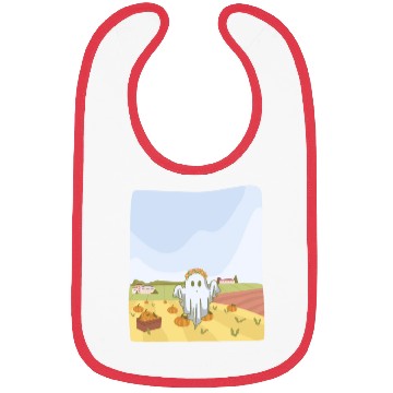 Discover Retro Pumpkin Farm Ghost For A Trick Or Treat Bibs