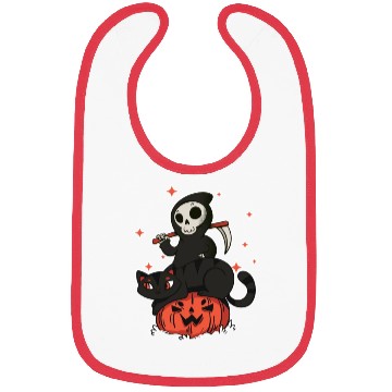 Discover Grim Reaper On A Halloween Pumpkin A Trick Or Bibs