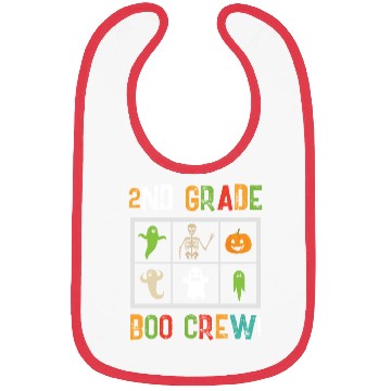 Discover 2nd Grade Boo Crew, Teacher Halloween Bibs