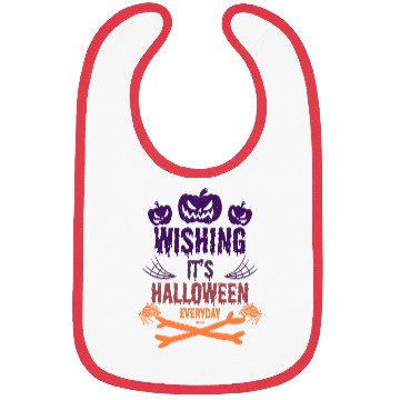 Discover Every day Halloween Horror pumpkin with spider Bibs