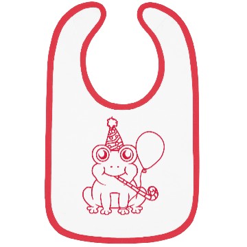 Discover Birthday celebrate party frog Bibs