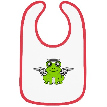 Discover halo wings frog angel Bibs