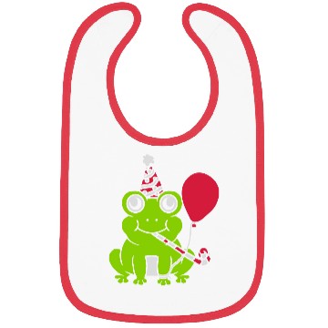 Discover Birthday celebrate party frog Bibs