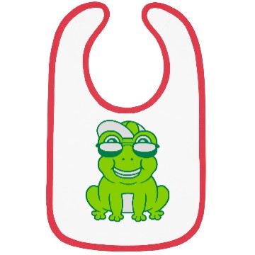 Discover Cool little frog boy Bibs