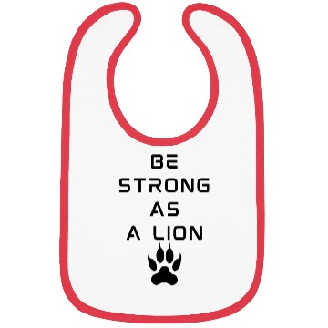 Discover be strong as a lion black motivational quote Bibs