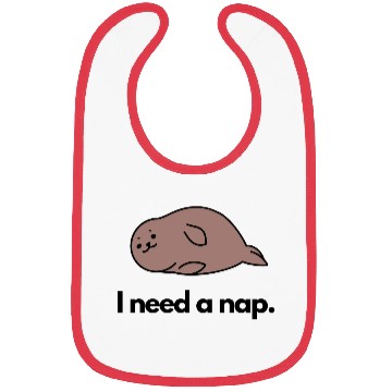 Discover I Need a Nap Sleepy Seal Bibs