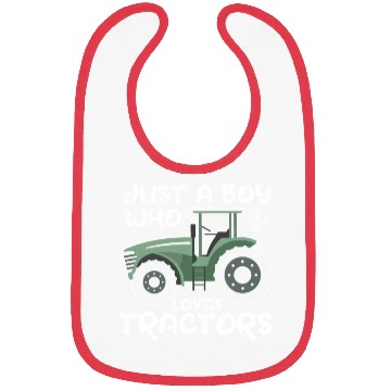 Discover Just A Boy Who Loves Tractor Farm Tractor Lovers Bibs