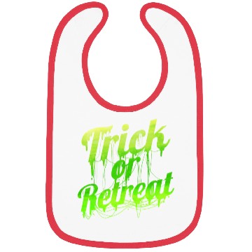 Discover Green Spiderweb Letter Trick Or Retreat Halloween Bibs