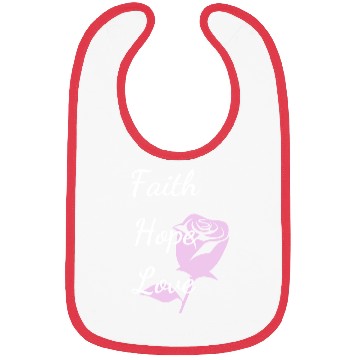 Discover Faith Hope Love with a Rose Bibs
