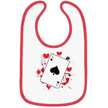 Discover Ace of Spades Playing Card Bibs