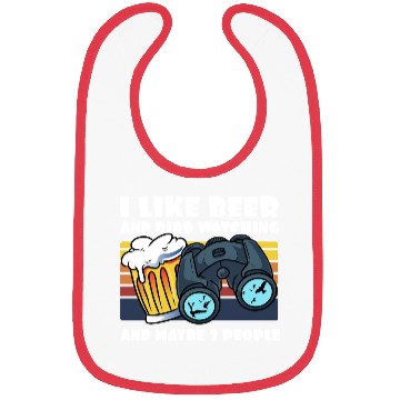 Discover Birdwatching I Like Beer Binoculars Ornithologist Bibs