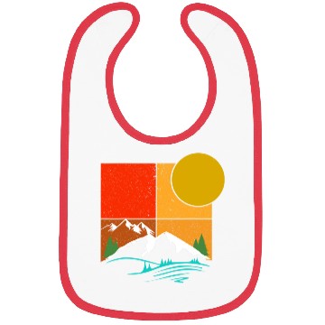 Discover Funny Retro Hiking Explore Nature Adventure Bibs