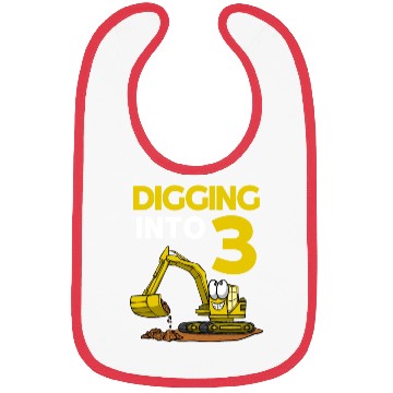 Discover Excavator Driver Digging Into 3 Birthday Excavator Bibs