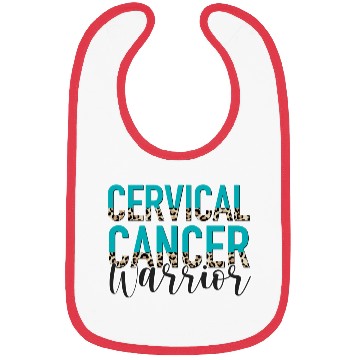 Discover Cervical Cancer Awareness Month Warrior Teal White Bibs