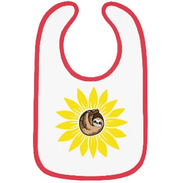 Discover Sloth Sunflower Bibs