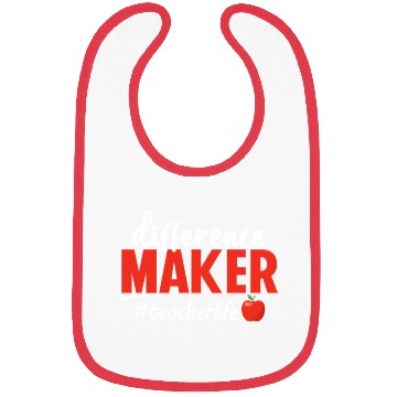 Discover Difference Maker Teacher Life Funny Bibs