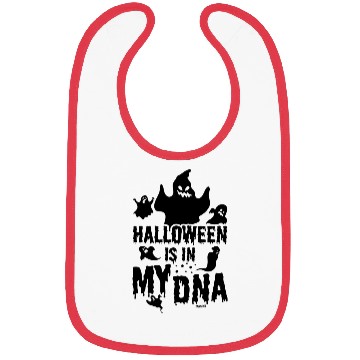 Discover Halloween dna funny saying Bibs