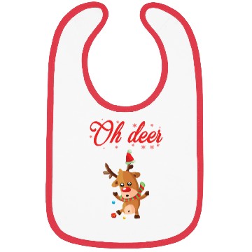 Discover Oh deer Christmas Sweater Bibs