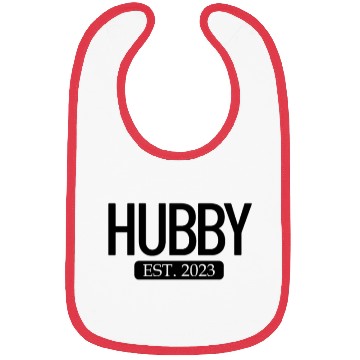 Discover Hubby Est. 2023 Matching Couple Newlywed Marriedma Bibs