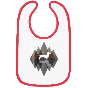 Discover Dachshund abstract - Geometry Dog Triangle Bibs