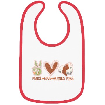 Discover Peace Love Guinea Pigs - guinea Bibs