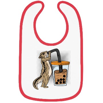 Discover Squirrel Bubble Tea Drinker Gift Bibs