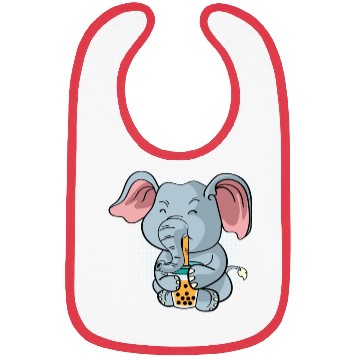 Discover Elephant Bubble Tea Zookeeper Gift Bibs