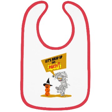 Discover Let's Wrap Up This PARTY! - Halloween Mummy Funny Bibs
