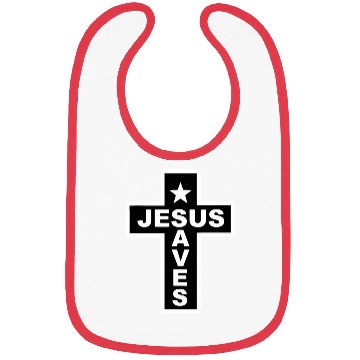 Discover Jesus Saves Christian Faith Bible Cross Bibs