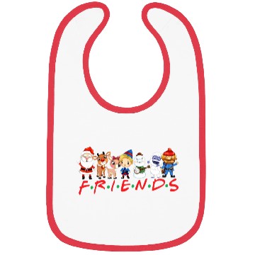 Discover Christmas Friends Santa Rudolph Snowman Family Bibs