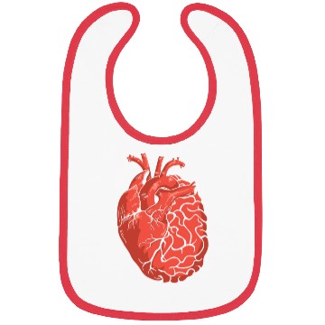 Discover Half Brain Half Heart Organ Anatomy Science Bibs