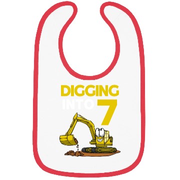 Discover Excavator Driver Digging Into 7 Birthday Excavator Bibs