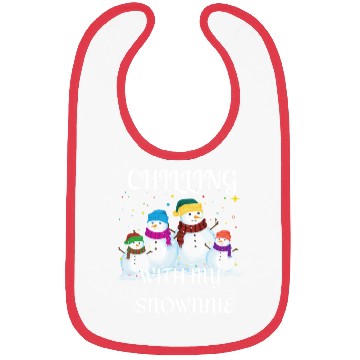 Discover chilling with my snownie,winter Bibs