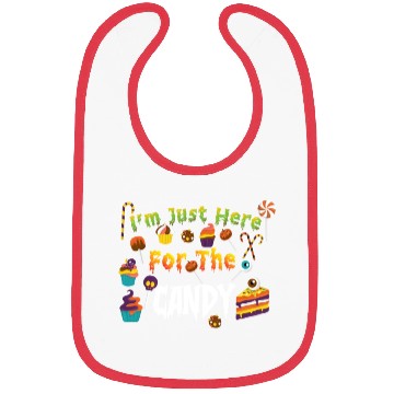 Discover I'm Just Here For The Candy Halloween Bibs