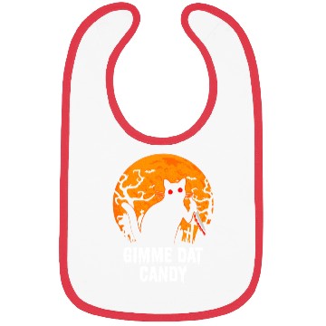 Discover Gimme Dat Candy Creepy Cat Spooky Halloween Bibs