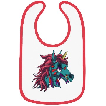 Discover Zombiecorn Zombie Unicorn Goth Gothic Halloween Bibs