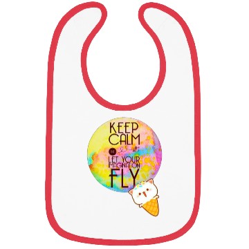 Discover Fly to The Imagination Cute Design Positive Quote Bibs