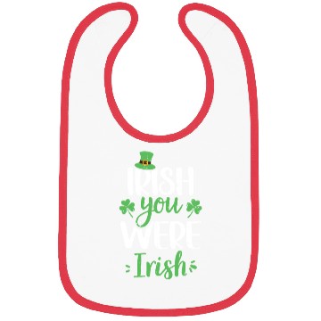 Discover Irish You Were Irish Green Cloverleaf Bibs